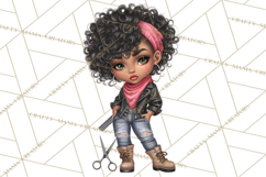 Hairstylist Clipart PNG, Fashionable Salon Girls Clip Art Product Image 3