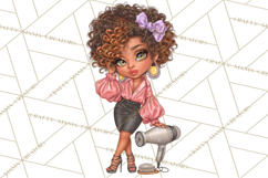 Hairstylist Clipart PNG, Fashionable Salon Girls Clip Art Product Image 4