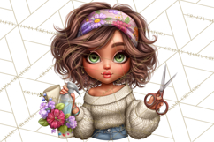 Hairstylist Clipart PNG, Fashionable Salon Girls Clip Art Product Image 5