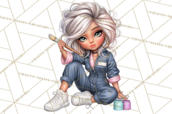 Hairstylist Clipart PNG, Fashionable Salon Girls Clip Art Product Image 4