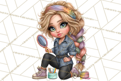 Hairstylist Clipart PNG, Fashionable Salon Girls Clip Art Product Image 5