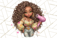 Hairstylist Clipart PNG, Fashionable Salon Girls Clip Art Product Image 2