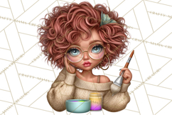 Hairstylist Clipart PNG, Fashionable Salon Girls Clip Art Product Image 3