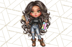 Hairstylist Clipart PNG, Fashionable Salon Girls Clip Art Product Image 4