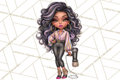 Hairstylist Clipart PNG, Fashionable Salon Girls Clip Art Product Image 4