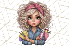 Hairstylist Clipart PNG, Fashionable Salon Girls Clip Art Product Image 5