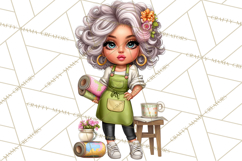 Hairstylist Clipart PNG, Fashionable Salon Girls Clip Art Product Image 4