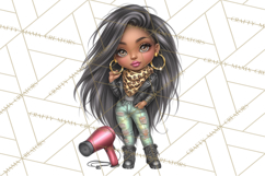 Hairstylist Clipart PNG, Fashionable Salon Girls Clip Art Product Image 3