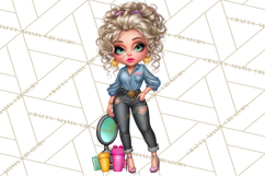 Hairstylist Clipart PNG, Fashionable Salon Girls Clip Art Product Image 2