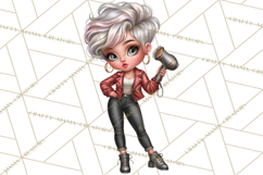Hairstylist Clipart PNG, Fashionable Salon Girls Clip Art Product Image 5