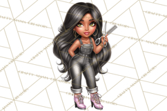 Hairstylist Clipart PNG, Fashionable Salon Girls Clip Art Product Image 2