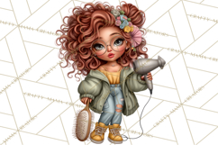 Hairstylist Clipart PNG, Fashionable Salon Girls Clip Art Product Image 3