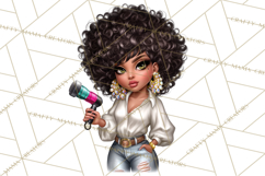 Hairstylist Clipart PNG, Fashionable Salon Girls Clip Art Product Image 2