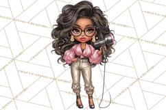 Hairstylist Clipart PNG, Fashionable Salon Girls Clip Art Product Image 4