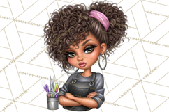 Hairstylist Clipart PNG, Fashionable Salon Girls Clip Art Product Image 5