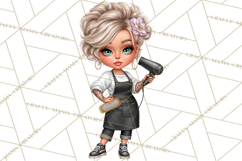 Hairstylist Clipart PNG, Fashionable Salon Girls Clip Art Product Image 2