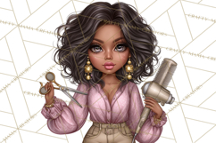 Hairstylist Clipart PNG, Fashionable Salon Girls Clip Art Product Image 3