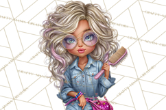 Hairstylist Clipart PNG, Fashionable Salon Girls Clip Art Product Image 4
