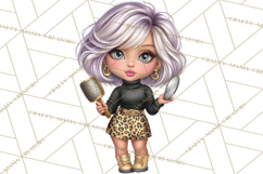 Hairstylist Clipart PNG, Fashionable Salon Girls Clip Art Product Image 2