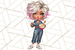Hairstylist Clipart PNG, Fashionable Salon Girls Clip Art Product Image 3