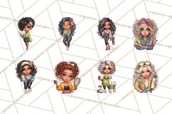 Hairstylist Clipart PNG, Fashionable Salon Girls Clip Art Product Image 5