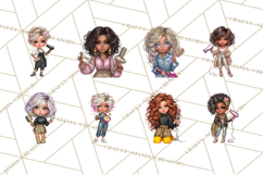 Hairstylist Clipart PNG, Fashionable Salon Girls Clip Art Product Image 8