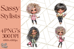 Hairstylist Clipart PNG, Fashionable Salon Girls Clip Art Product Image 1