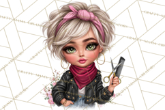 Hairstylist Clipart PNG, Fashionable Salon Girls Clip Art Product Image 3