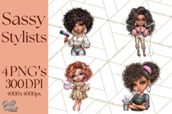 Hairstylist Clipart PNG, Fashionable Salon Girls Clip Art Product Image 1