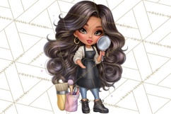 Hairstylist Clipart PNG, Fashionable Salon Girls Clip Art Product Image 4