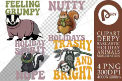 Woodland Critters Christmas Sublimation Product Image 1