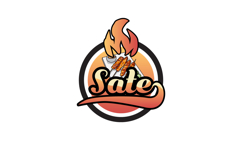 Sate indonesia food vintage logo template concept for print, Product Image 1