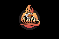 Sate indonesia food vintage logo template concept for print, Product Image 2