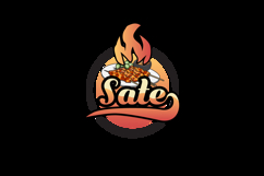 Sate indonesia food vintage logo template isolated Product Image 2