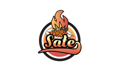 Sate indonesia food vintage logo template isolated Product Image 1