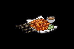 Sate indonesia street food illustration cartoon Product Image 2