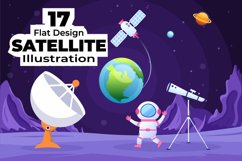 17 Satellites and 5G Network Illustration Product Image 1