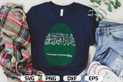 Saudi Arabia SVG | Saudi Arabia Flag Fingerprint | SVG PNG Product Image 1