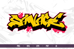 Savage Graffiti Text Design | Urban Street Vector &amp; PNG, SVG Product Image 2