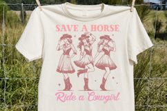 Save A Horse Ride a Cowgirl Sublimation PNG Product Image 2