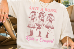 Save A Horse Ride a Cowgirl Sublimation PNG Product Image 3
