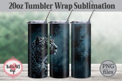 Leopard Skinny 20oz Tumbler PNG, Leopard Tumbler Wrap Product Image 1