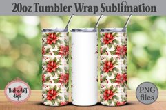 Poinsettia Flower 20oz Tumbler, Christmas Flower Tumbler Product Image 1