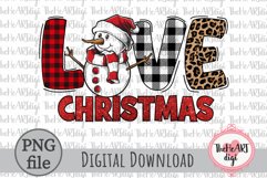 Love Christmas PNG, Love Snowman PNG, Christmas Snowman png Product Image 1