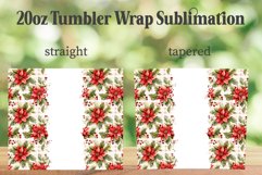 Poinsettia Flower 20oz Tumbler, Christmas Flower Tumbler Product Image 2