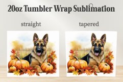 Fall German Shepherd Dog 20oz Tumbler, Fall Dog Tumbler Product Image 2