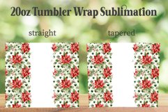 Christmas Flower 20oz Tumbler, Poinsettia Tumbler PNG Product Image 2