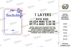 Save The Date Laser Cut. Wedding Save The Date Card SVG Product Image 2