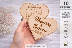 Save The Date Laser Cut. Wedding Save The Date Card SVG Product Image 1
