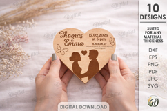 Save The Date Laser Cut. Wedding Save The Date Card SVG Product Image 1